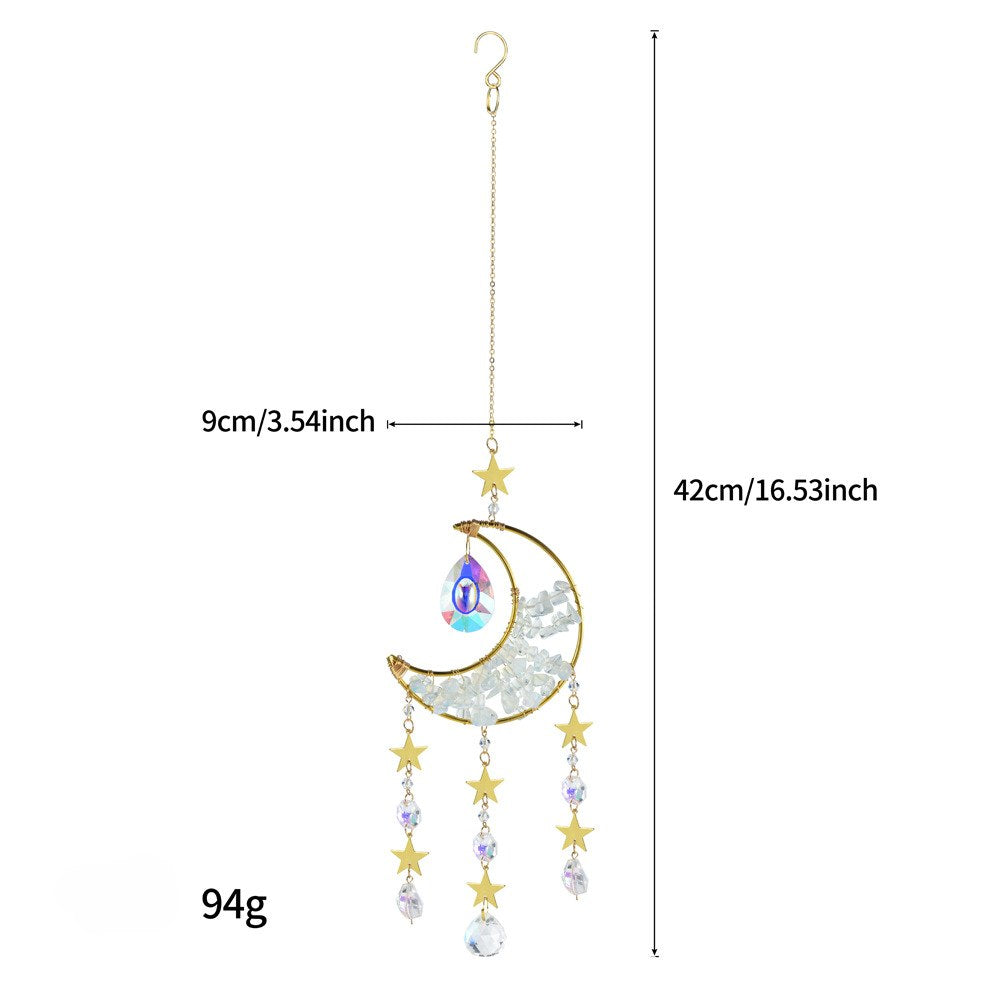 Colorful Stone Moon Crystal Home Hangings