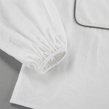 Monochrome Long Sleeve Shirt And Shorts Set