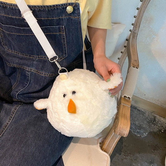 Cute Plush Chick Cartoon Shoulder Bag