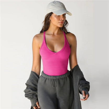 Solid Color Slim-Fit Tank Top