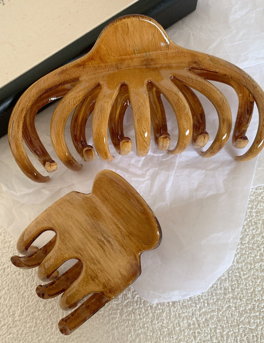Vintage Simple Log Color Claw Clip