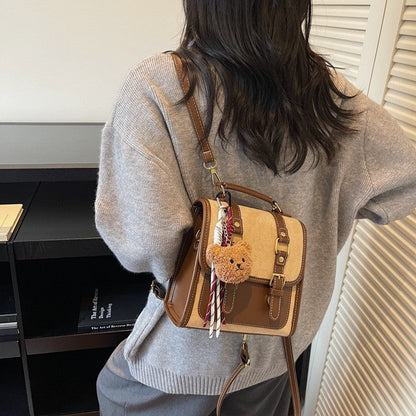 Retro Handbag With Pendant