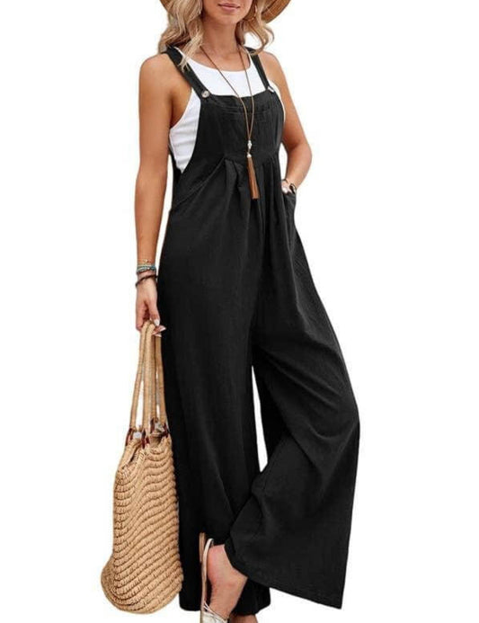 Solid Color Casual Daily Jumpsuit