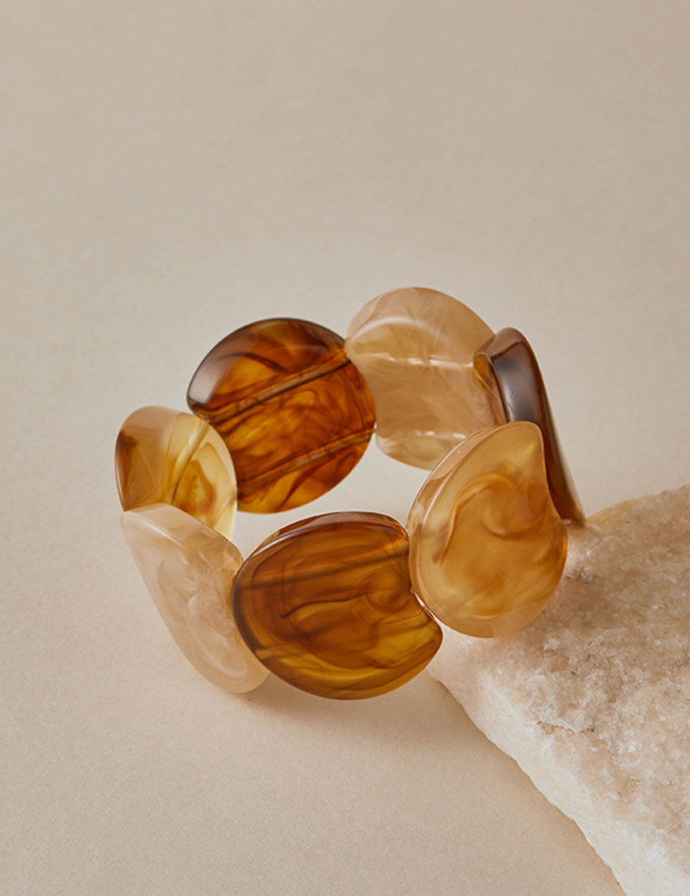 Trendy Irregular Texture Acrylic Bangle Bracelet