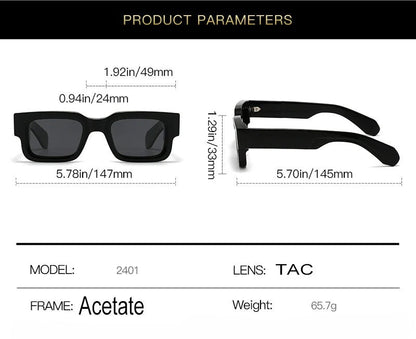 Fashion Square Frame Punk Sunglasses