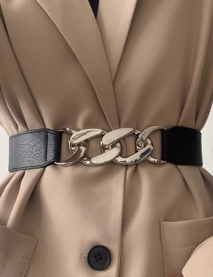 Stretchy Chain Splicing Simple Waist Belt