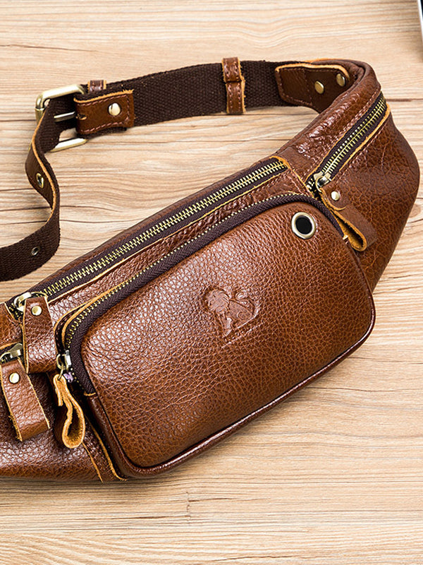Men Casual Zipper Crossbody Bag