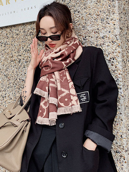Original Warm Letter Print Shawl&Scarf