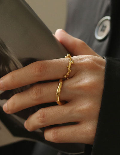 Retro Gold Round Band Ring