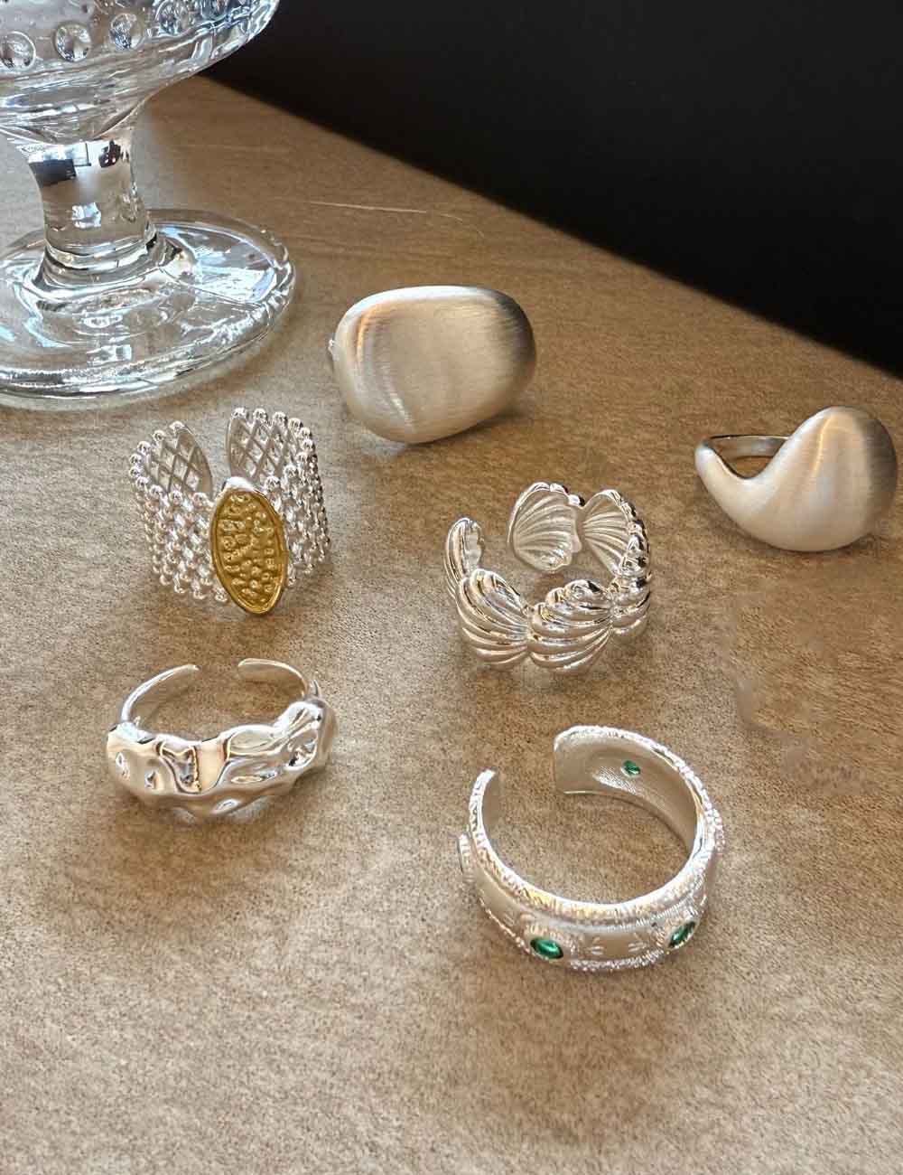 Trendy Silver Wide Open Band Ring