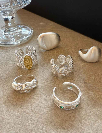 Trendy Silver Wide Open Band Ring