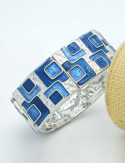 Stylish Color Block Enamel Bracelet