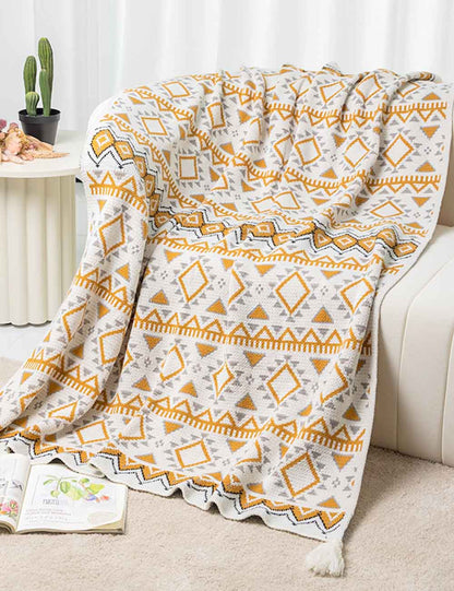 Bohemian Geometric Soft Throw Blanket