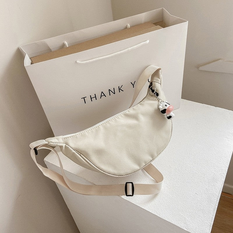 Cow Printed Crossbdody Dumpling Bag