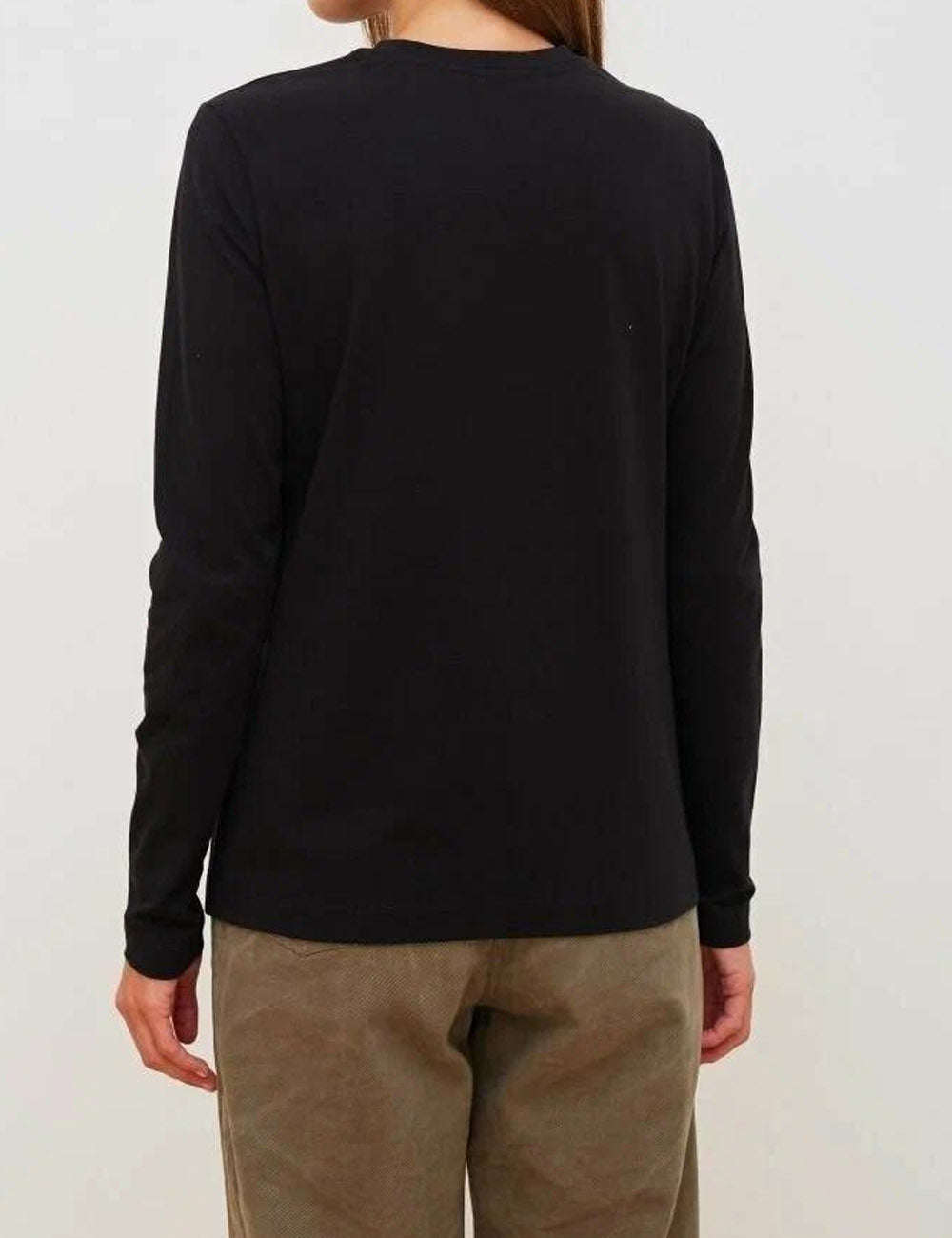 Casual Solid Color Round Neck Long Sleeve Top