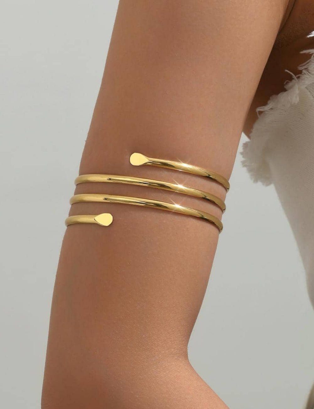 Simple Layered Punk Arm Cuff