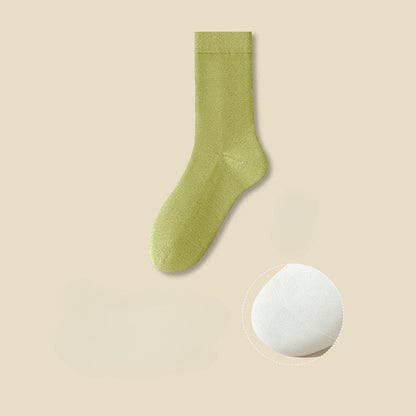 Solid Color Cotton Simple Socks