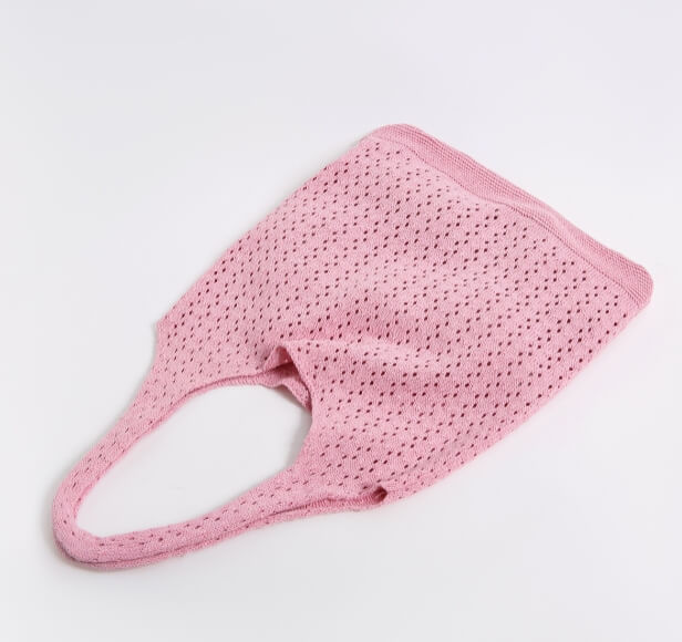 Vintage Knitted Tote Shopping Bag