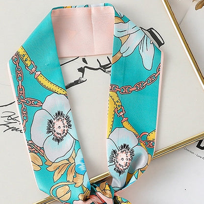 Imitation Silk Print Long Elegant Scarf