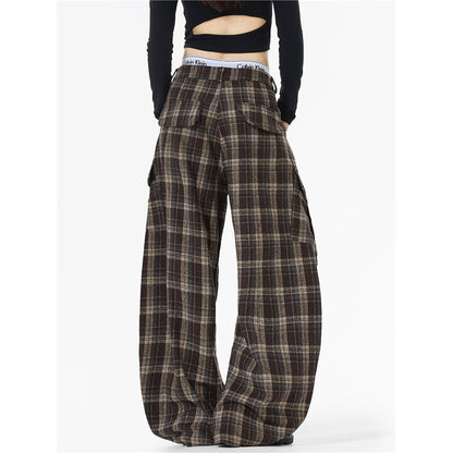 Unisex Cartoon Pendant Plaid Floor-Length Scimitar