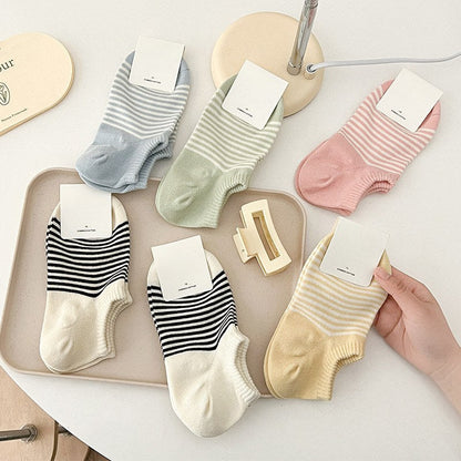 Striped Candy Color Low Ankle Socks