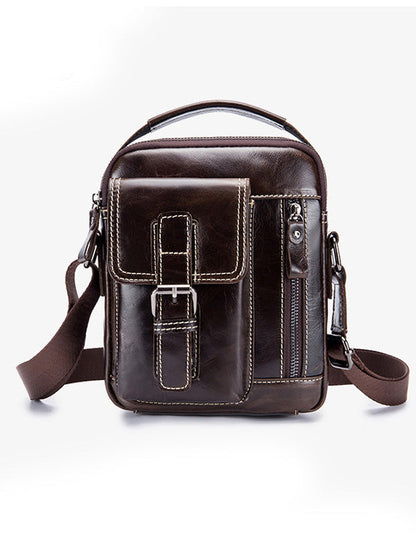 Solid Multi-layer Pocket Casual Crossbody Bag