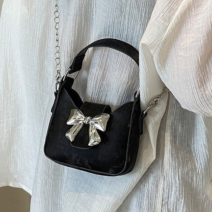 Bow Decor Mini Chain Handle Bag