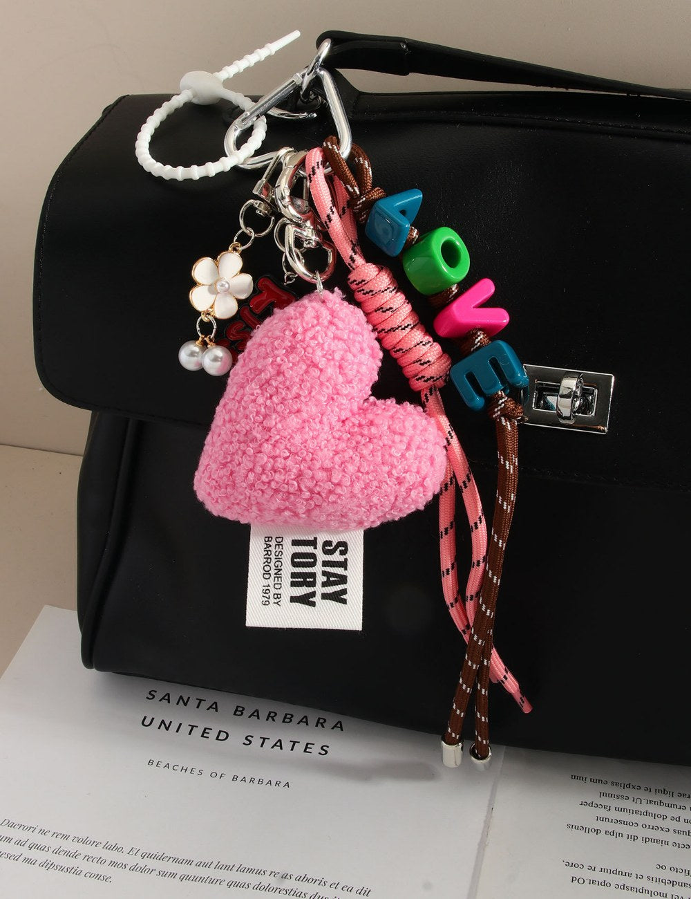 Plush Love Letter Keychain Bag Charms