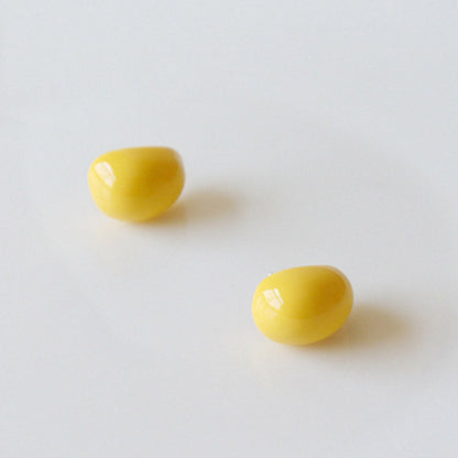 Cute Irregular Drip Glaze Geometric Stud Earrings