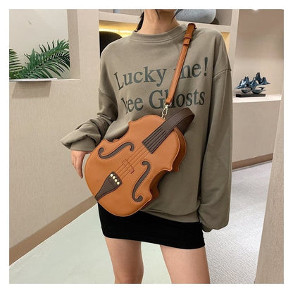Creative Violin Shape Crossbody Bag