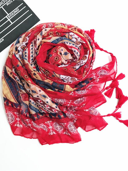 National Flower Printed Shawl Scarf