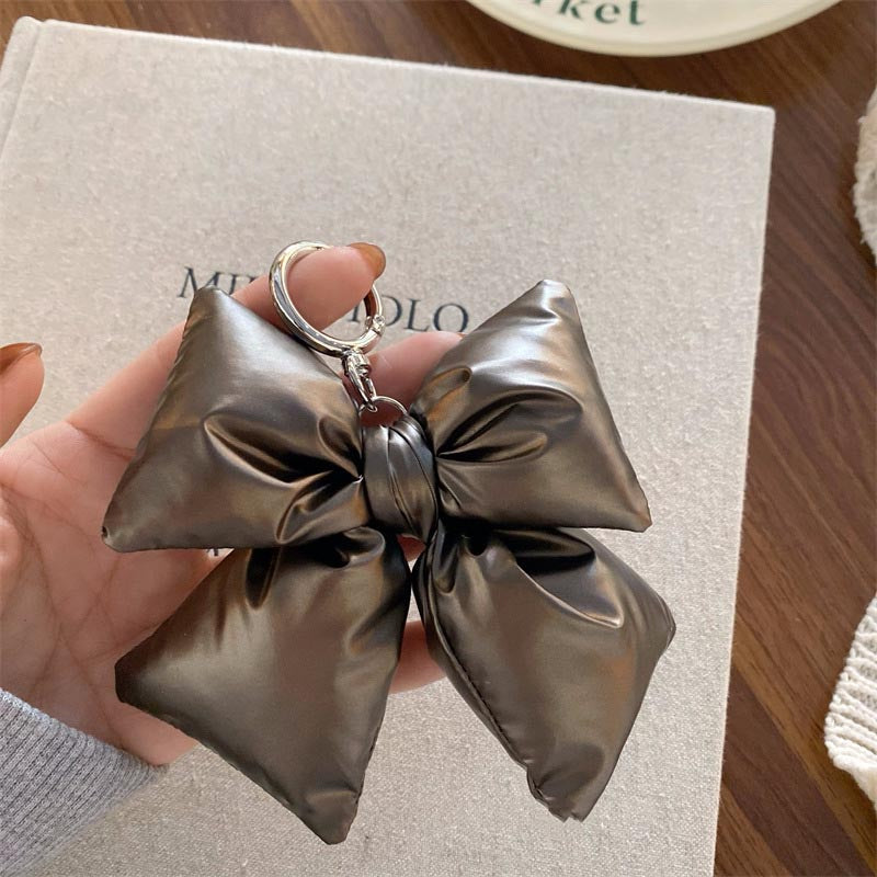 Elegant Solid Color Bow Knot Bag Charm