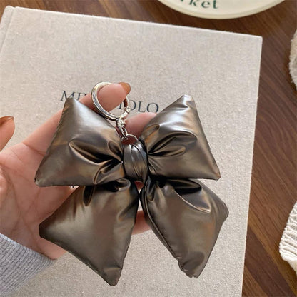 Elegant Solid Color Bow Knot Bag Charm