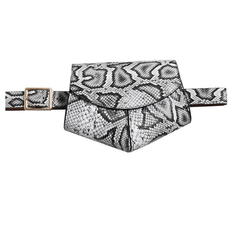 Soft Muticolor Snakeskin Mini Waist Bag