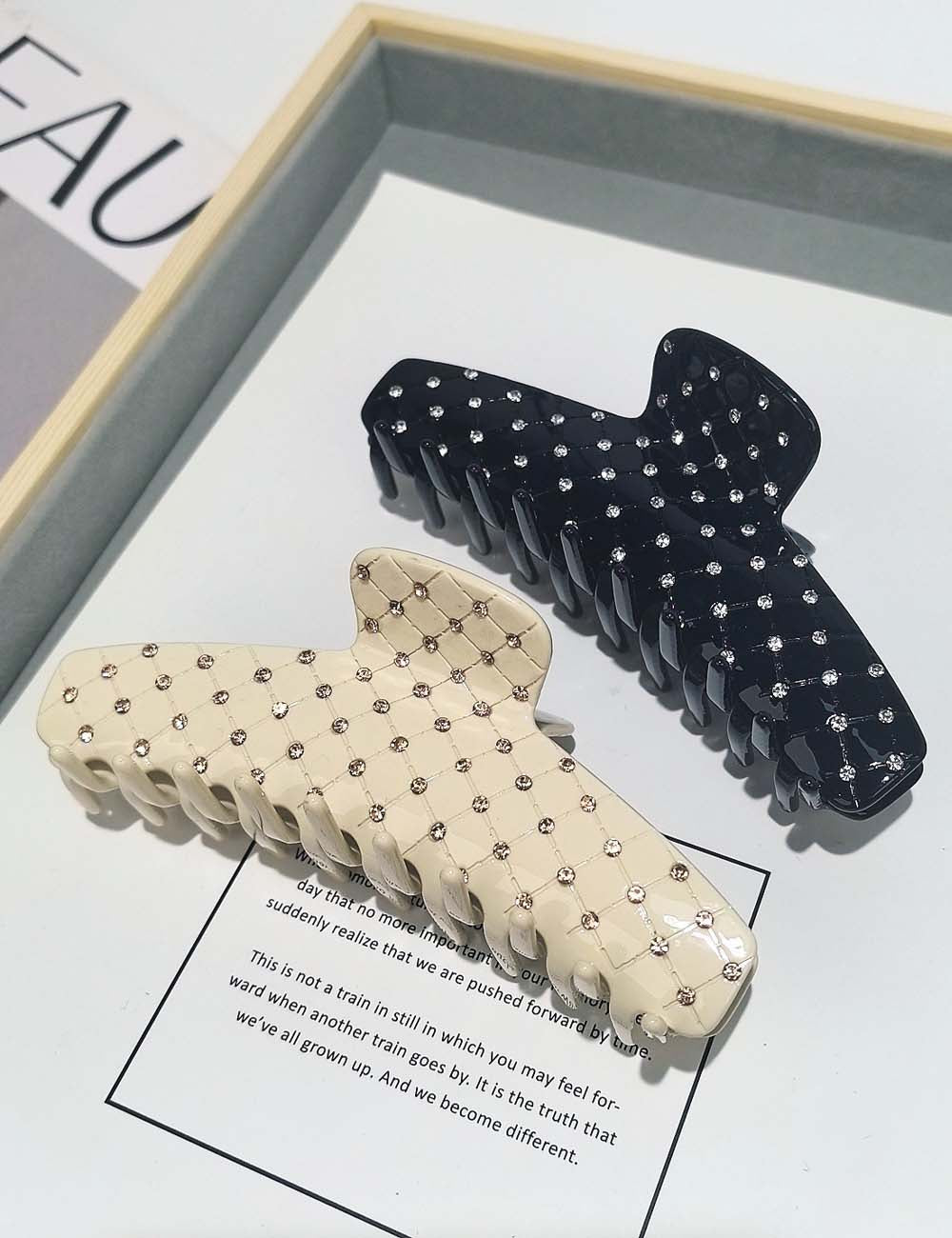 Rhinestone Solid Color Large Hair Claw