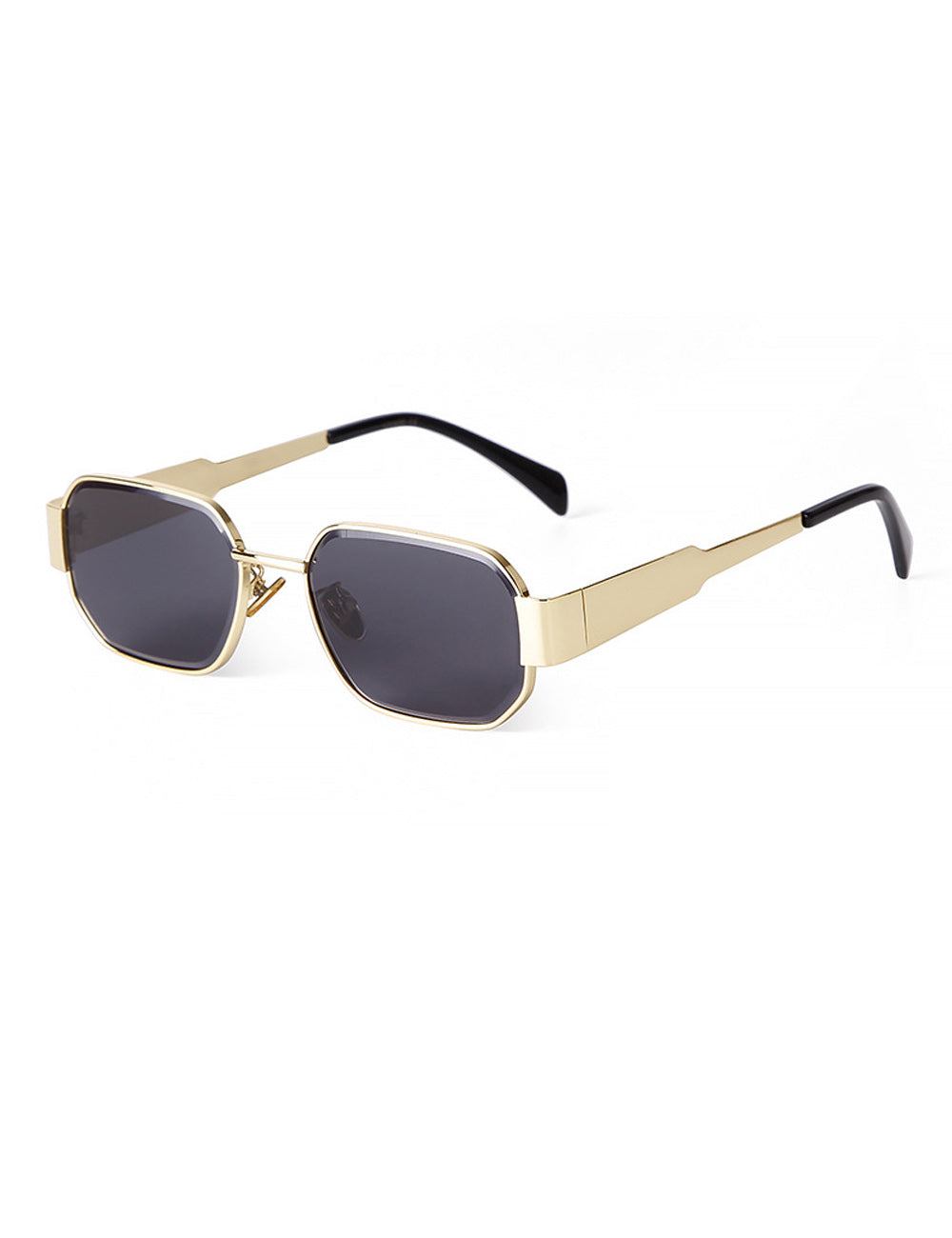 Retro Geometric Metal Frame Sunglasses