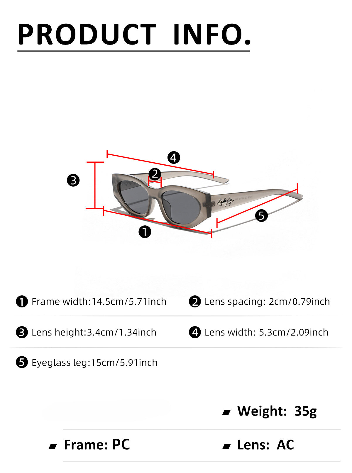 Punk Cat-Eye Polarized Sunglasses