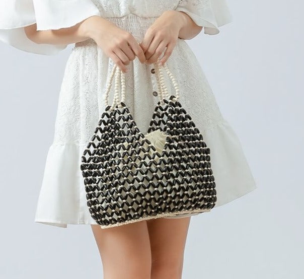 Handmade Wooden Beads Commuter Bag