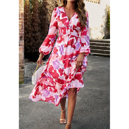 Bohemian Resort Casual Printed Long Skirt