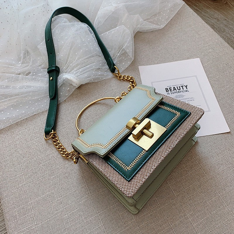 Muticolor Crossbody Chain Rhomboid Square Bag