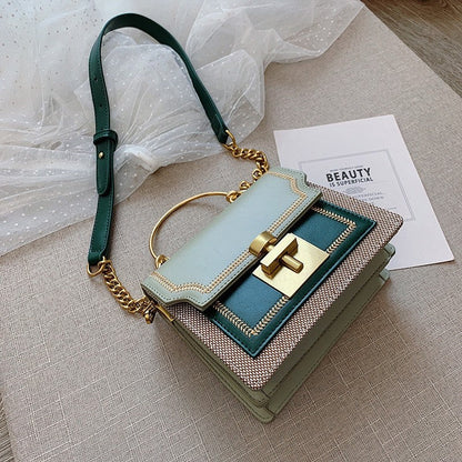 Muticolor Crossbody Chain Rhomboid Square Bag