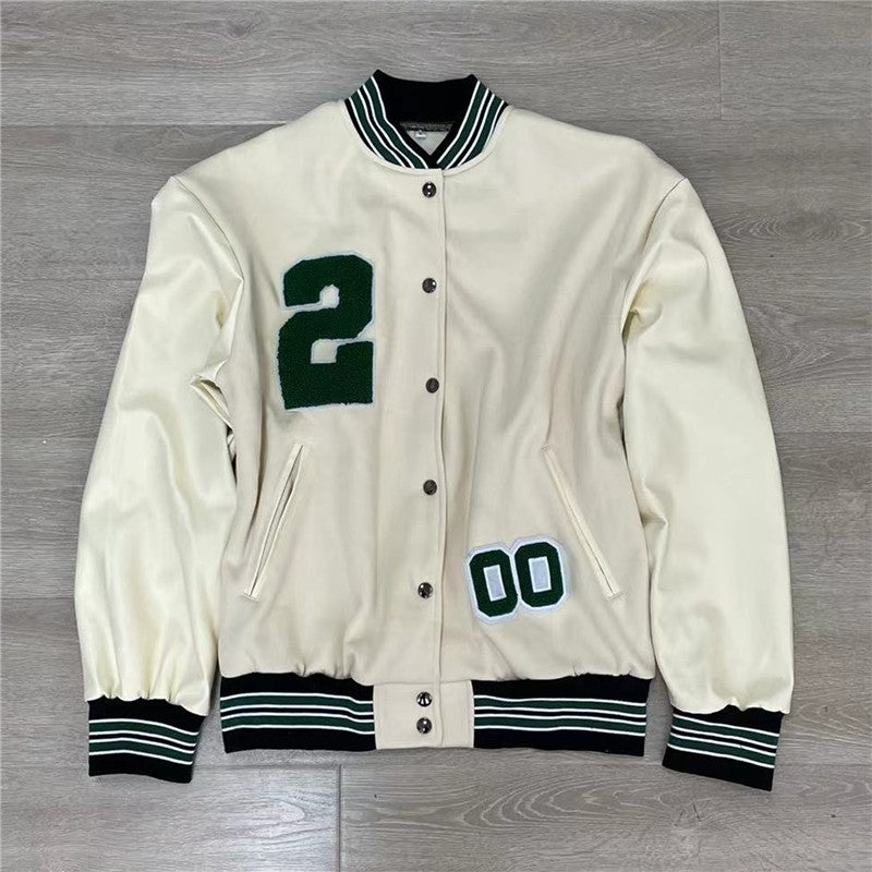 Color Clash Fleece Padded Jacket Coat