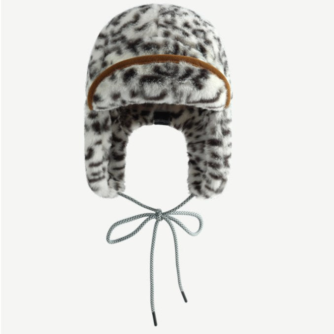 Leopard Print Plushed Warm Hat
