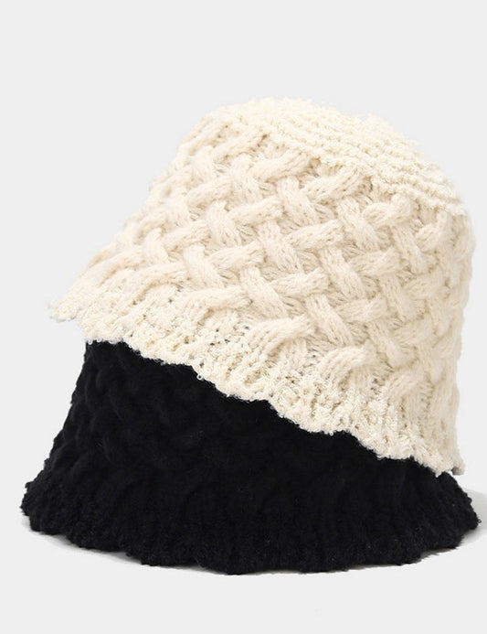 Vintage Twist Crochet Knit Bucket Hat
