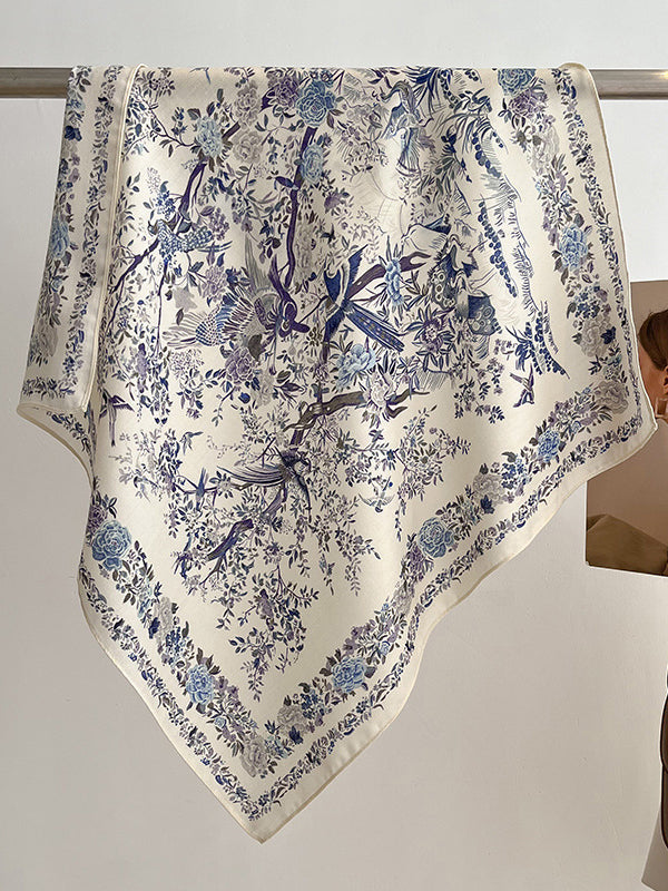 Flower Print Keep Warm Scarf