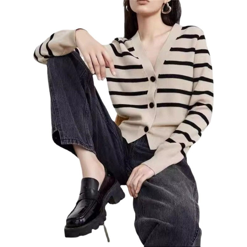 Striped Knit Cardigan