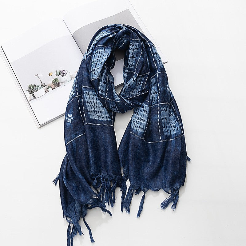 Fashion Tie Dye Tassel Scarf