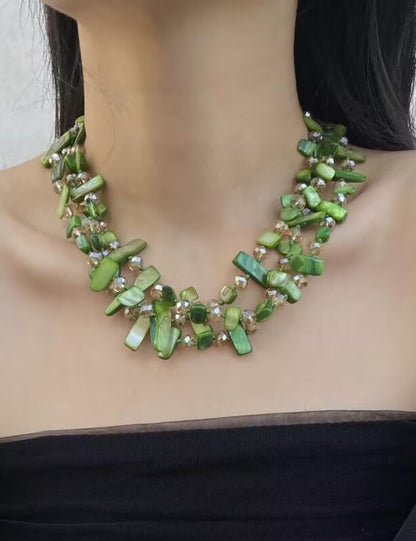 Trendy Irregular Crystal Multi-Layered Necklace