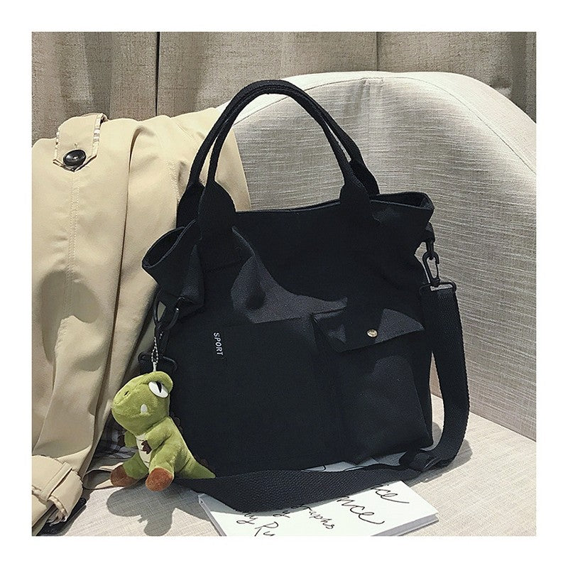 Canvas Large Capacity One-Shoulder Diagonal Handbag