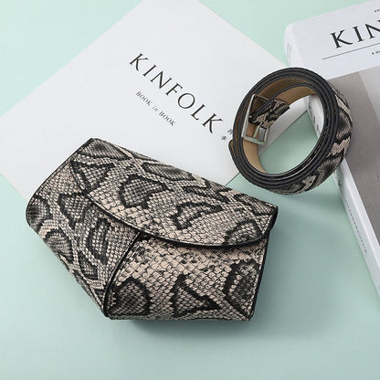 Soft Muticolor Snakeskin Mini Waist Bag